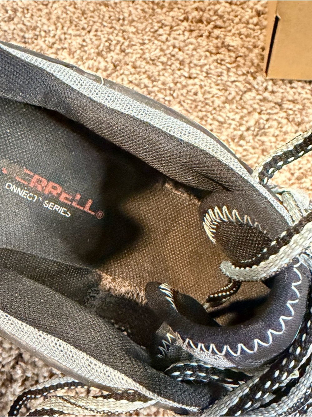 Merrell Blaze Aero Women's Gray and Teal Trail hiking Shoes size 8.5 - Picture 7 of 8